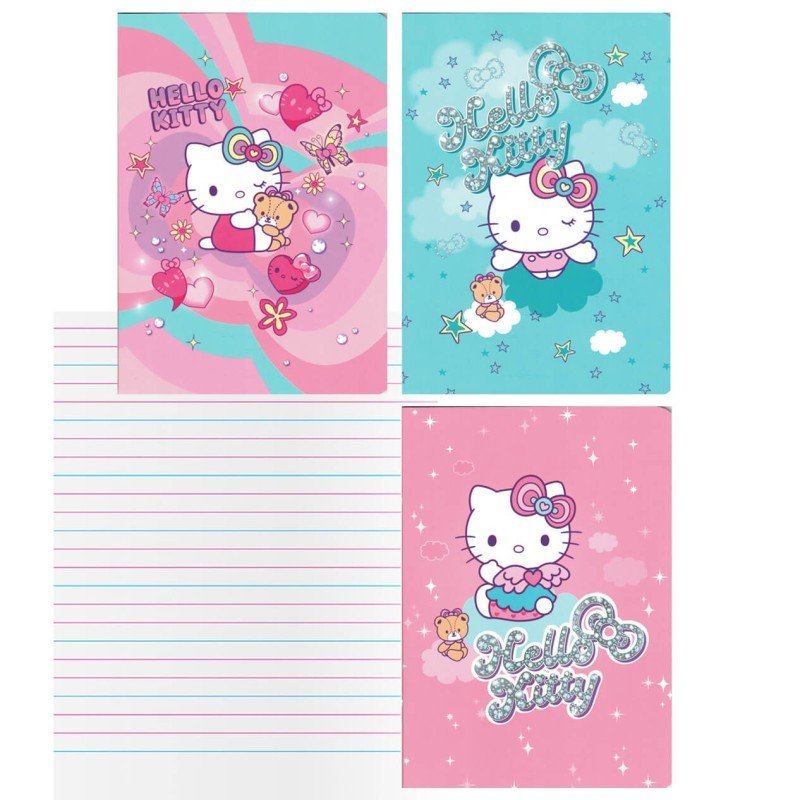 3 X ZESZYT A5 32 KARTKI TRZY LINIE HELLO KITTY COOLPACK - każda okładka inna