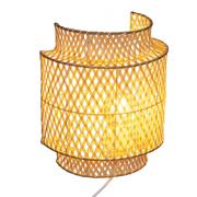 Lampy stojące - Lampa stołowa boho LIBY, klosz bambus, 28 cm - miniaturka - grafika 1