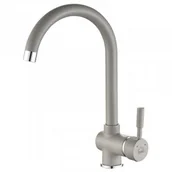 Baterie kuchenne - LAVEO BQX 968D LETE Bateria zlewozmywakowa stojąca z wylewką U Jednouchwytowa Sposób montażu: stojący Głowica: 35 mm Zasięg wylewki: 182 mm Wykończenie: szare - miniaturka - grafika 1