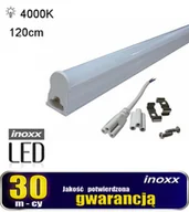 Świetlówki - Świetlówka led liniowa t5 120cm 18w neutralna 4000k lampa natynkowa zintegrowana z oprawą - miniaturka - grafika 1