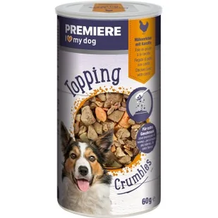 PREMIERE Topping Crumble 6 x 60 g Wątróbka drobiowa z marchewką - Przysmaki dla psów - miniaturka - grafika 1