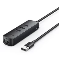 Adaptery i przejściówki - Ugreen Ugreen adapter przejściówka USB Typ C - Ethernet RJ45 / 3 x USB czarny (CM416) hurtel-81879-0 - miniaturka - grafika 1