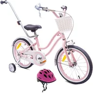Rowery - Rower dziecięcy SUN BABY Heart Bike 16 cali dla dziewczynki Różowy + Kask rowerowy VÖGEL VKA-920G Różowy dla Dzieci (rozmiar XS) - miniaturka - grafika 1