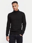 Swetry męskie - Blend Golf 20717258 Czarny Regular Fit - miniaturka - grafika 1