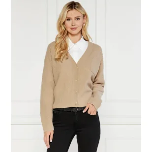 Tommy Hilfiger Wełniany kardigan | Regular Fit - Swetry damskie - miniaturka - grafika 1