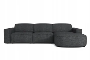 Sofa modułowa w kształcie L California narożnik tkanina Luna czarny prawy - Narożniki - miniaturka - grafika 1