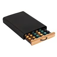 Akcesoria i części do ekspresów do kawy - MSV Pudełko z szufladami do przechowywania kapsułek kawy, pojemność: 60 kapsułek – czarny matowy bambus - miniaturka - grafika 1