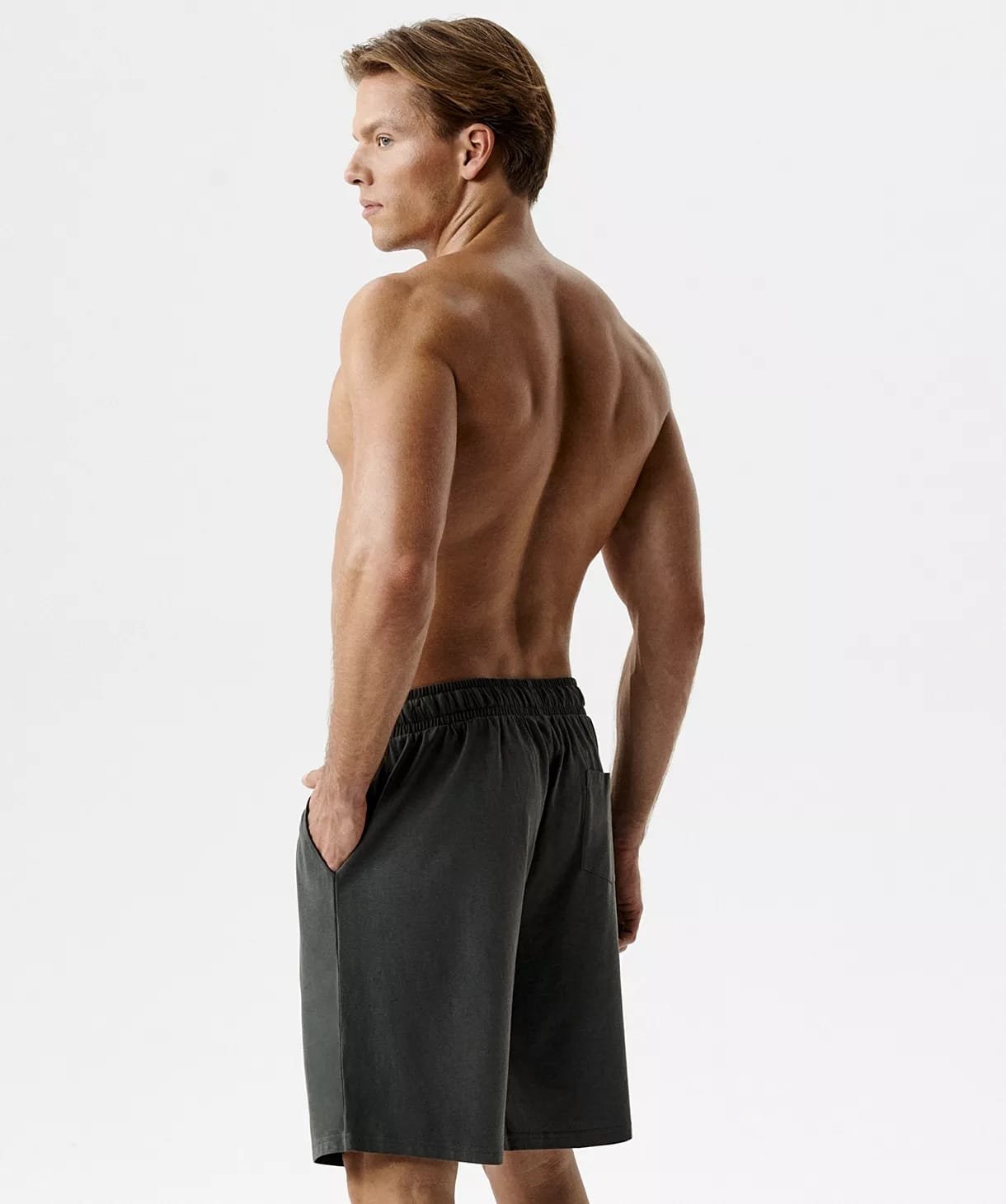 SZORTY ATLANTIC NMB-039 WL26 KHAKI CIEMNY (kolor khaki, rozmiar XXL)