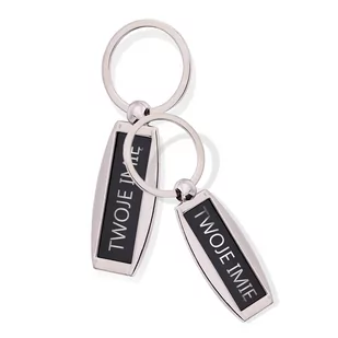 Brelok Metalowy Grawerowany - Czarny - Imiona Męskie - Breloki - miniaturka - grafika 1
