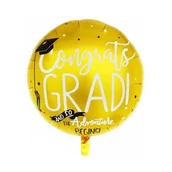 Balony i akcesoria - BALON FOLIOWY 18" GRATULACJE NA UKOŃCZENIE SZKOŁY - miniaturka - grafika 1