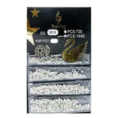 Ozdoby do paznokci - Zestaw Cyrkonii 1440 Szt. 6 Rozmiarów C-4 - miniaturka - grafika 1