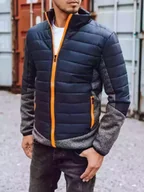 Kurtki męskie - Kurtka męska przejściowa pikowana granatowa Dstreet TX3783-M - miniaturka - grafika 1