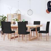 Krzesła - vidaXL Krzesła stołowe 6 szt. czarne tapicerowane tkaniną 3080112 - miniaturka - grafika 1