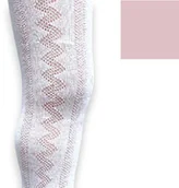 Rajstopy dziecięce - Rajstopy żakardowe dla dziewczynki bawełna Noviti RB016-G-02 Różowe - miniaturka - grafika 1