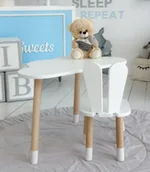 Stoliki dla dzieci - Krzesełko królik + stolik chmurka białe - miniaturka - grafika 1