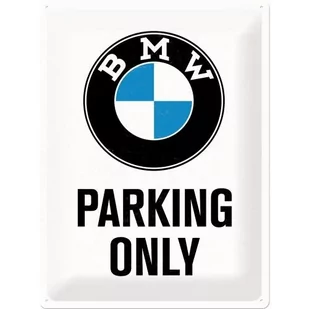 Postershop Metalowa tabliczka 30x40 cm BMW Parking Only biała) - Dekoracje domu - miniaturka - grafika 1