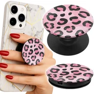 Uchwyty samochodowe do telefonów - Uchwyt do telefonu Popsocket na palce/stojak RÓŻOWA PANTERKA PANTERA WZORY - miniaturka - grafika 1