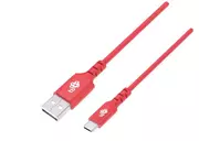 Kable USB - Kabel USB-USB C 1m silikonowy czerwony Quick Charge - miniaturka - grafika 1