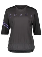 Koszulki sportowe damskie - Craft Koszulka kolarska "Core Offroad" w kolorze antracytowo-fioletowym - miniaturka - grafika 1