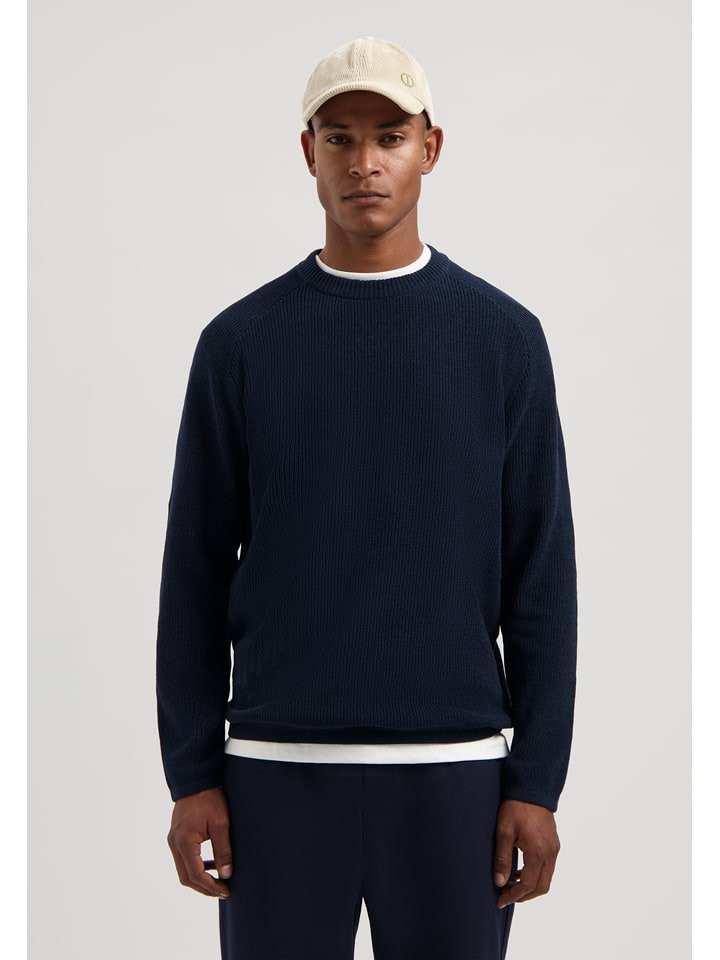 DSTREZZED Sweter w kolorze granatowym