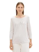 Koszulki i topy damskie - TOM TAILOR T-shirt damski, 27789 - Smooth Light Sand Melange, XXL - miniaturka - grafika 1
