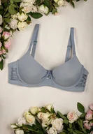 Biustonosze - Jasnoniebieski Biustonosz Push Up z Wycięciami na Bokach Shieso - Born2be - miniaturka - grafika 1