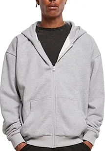 Build Your Brand Męska bluza z kapturem Ultra Heavy Zip Hoody, szara, L - Bluzy męskie - miniaturka - grafika 1