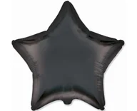 Balony i akcesoria - Balon Foliowy 18" Fx - Gwiazda (Satynowy Czarny), Niepakowany - miniaturka - grafika 1