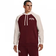 Bluzy sportowe męskie - Męska bluza dresowa nierozpinana z kapturem UNDER ARMOUR UA Rival WM Colorblock HD - miniaturka - grafika 1