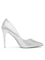 Czółenka - DeeZee Szpilki E396 Srebrny - miniaturka - grafika 1