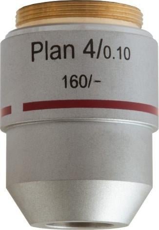 Mikroskop Levenhuk Obiektyw planarno-achromatyczny Levenhuk MED 4x 76068