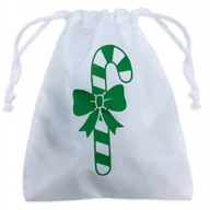 Ozdoby bożonarodzeniowe - Woreczek poliestrowy świąteczny 16x21cm LASKA ZIELONA - miniaturka - grafika 1