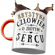 Kubki - Kubek Pomarańczowy Dla Krystyny Siostry Prezent z Nadrukiem ze Zdjęciem+ Opakowanie na prezent (wzór 01) - miniaturka - grafika 1