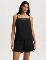 Piżamy damskie - Piżama damska AMETHYST Esotiq czarny L - miniaturka - grafika 1