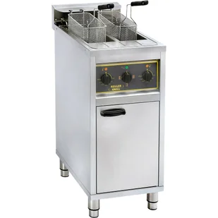 Frytownica wolnostojąca, z szafką, 2-komorowa, V 2x10 l, P 12 kW STALGAST 777210 - Frytownice gastronomiczne - miniaturka - grafika 1
