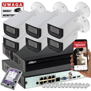 Monitoringu sklepu 6 kamer IP 8MPx Dahua IPC-HFW3841T-ZAS-27135 ZOOM Starlight Analiza SMD PLUS - Zestawy do monitoringu - miniaturka - grafika 1