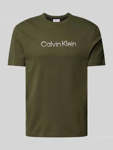 T-shirt z nadrukiem z logo - Koszulki męskie - miniaturka - grafika 1