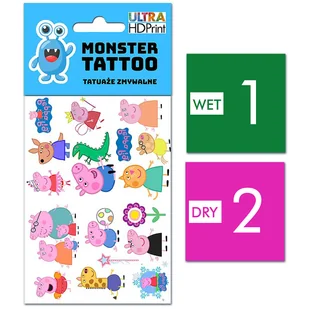 TATUAŻE ZMYWALNE DLA DZIECI PEPPA PIG WZORY ORYGINALNE - Zabawki kreatywne - miniaturka - grafika 1