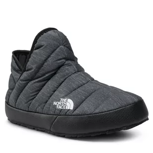 Kapcie THE NORTH FACE - Thermoball Traction Bootie NF0A331H4111 Phantom Grey Heather Print/Tnf Black - Baleriny - miniaturka - grafika 1
