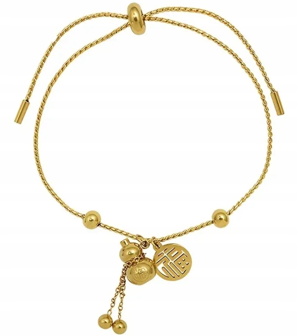 Złota Elegancka Bransoletka Luksusowa Stal Szlachetna