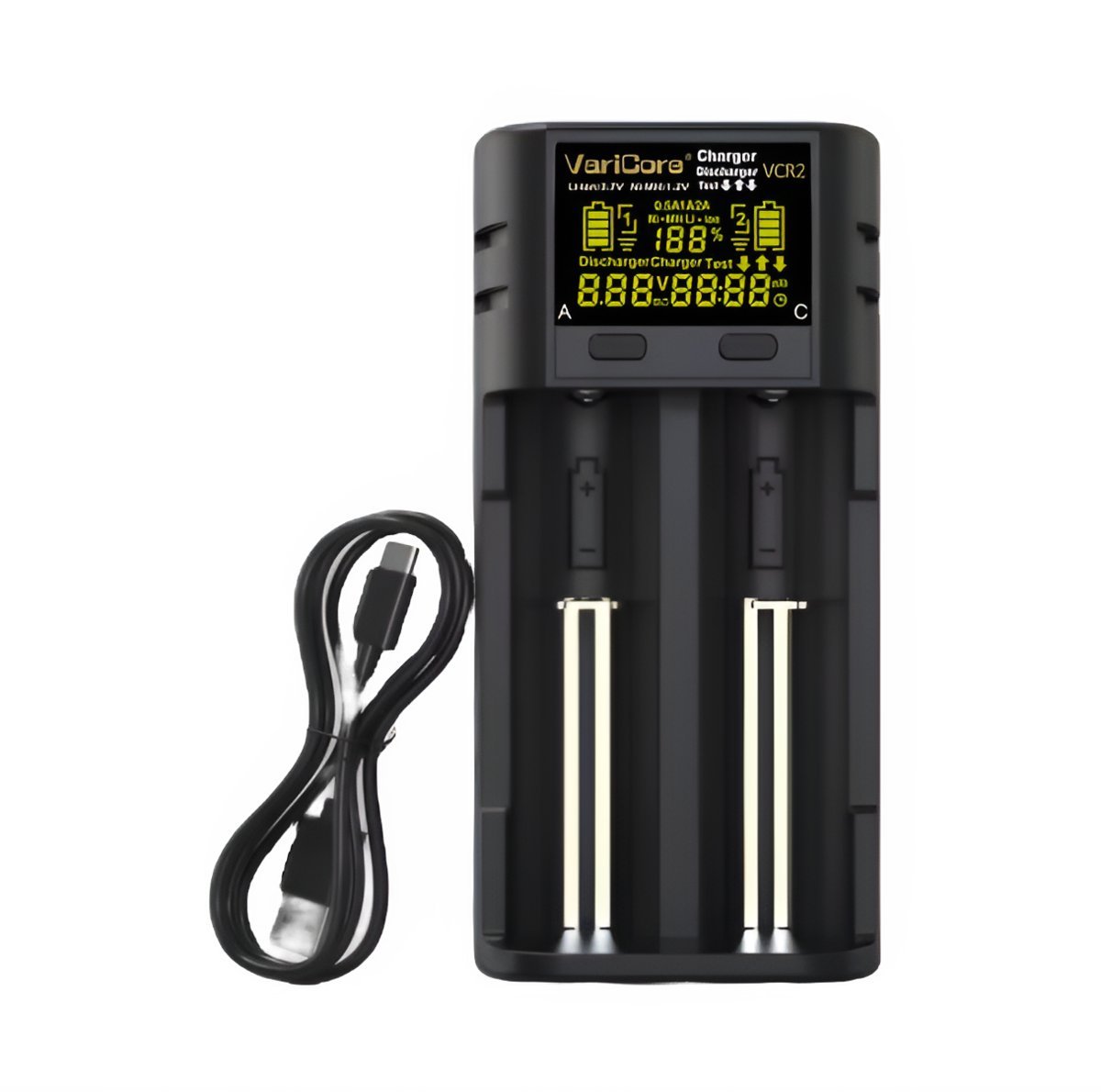 Ładowarka VariCore VCR2-5V 2A-EU do akumulatorów AA AAA 18650 21700 26700