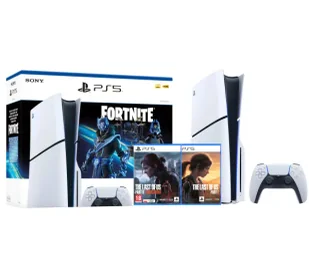 Sony PlayStation 5 Slim D Chassis PS5 1TB z napędem Fortnite Cobalt + The Last of Us Part I + The Last of Us Part II - Konsole Playstation - miniaturka - grafika 1