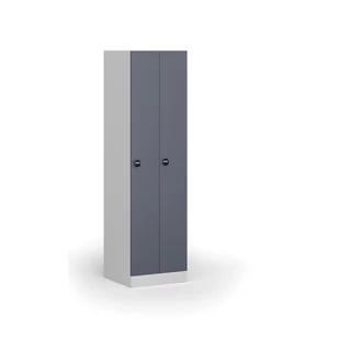 Szafka ubraniowa metalowa, 2 szafki, 1850 x 500 x 500 mm, zamek z czytnikiem kart RFID, drzwi zielone - Szafki biurowe - miniaturka - grafika 4