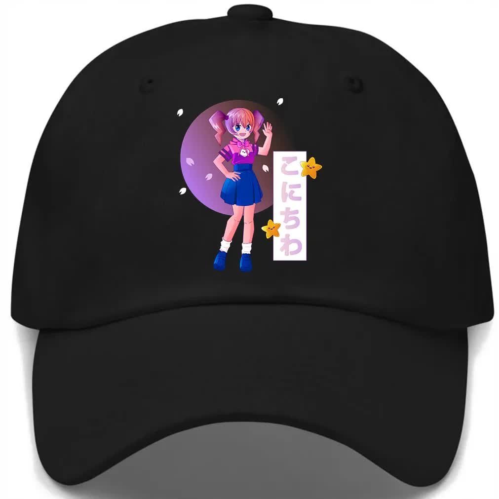 Czapka Z Daszkiem Dziecięca ANIME GIRL SKIRT Czarny Na Lato Różne Wzory