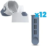 Butelki filtrujące - Zakrętka i 12 wkładów do butelki filtrującej Dafi SOLID jeansowy SUBSKRYPCJA - miniaturka - grafika 1