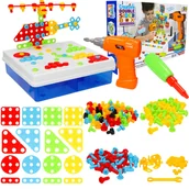 Zabawki konstrukcyjne - Duże Klocki Konstrukcyjne Wkrętarka 261EL Zestaw - miniaturka - grafika 1