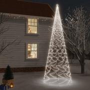Choinki - vidaXL Choinka z kołkiem gruntowym, 3000 zimnych białych LED, 800 cm - miniaturka - grafika 1