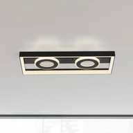 Lampy sufitowe - Paul Neuhaus lampa sufitowa LED Traforo, długość 45 cm, czarna - miniaturka - grafika 1