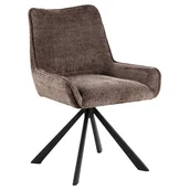 Krzesła - Eddie krzesło stołowe chenille brązowy. - miniaturka - grafika 1