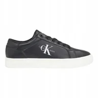 Buty sportowe męskie - Calvin Klein Buty Męskie Skórzane Classiccuplowlaceup Lth ML Czarne r.44 - miniaturka - grafika 1